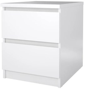 Noptieră Simplicity III, alb lucios