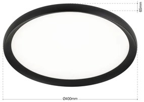 Orion - Plafonieră LED KANT, 30 W, 230 V, 2700/3200/4000 K, Ø 40 cm, negru