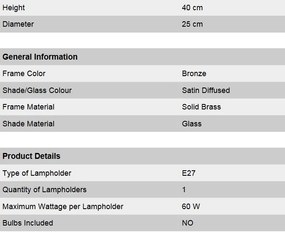 Plafoniera eleganta design LUX Budapest, bronz DL 7-143 bronze/376 klar-matt OR