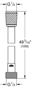 Furtun de dus Grohe Relexaflex 125 cm crom mat