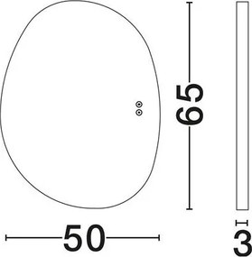 Oglinda cu iluminat LED pentru baie IP44 LORIN 50x65cm