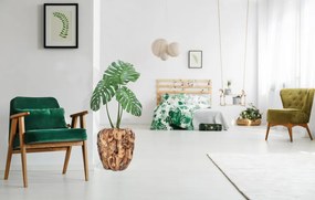 Vaza decorativa din lemn Cetus, natural