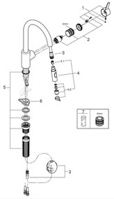 GROHE 31484001 - Baterie pentru chiuvetă GET, crom lucios