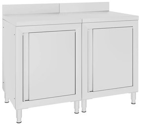 vidaXL Dulap blat de lucru comercial, 120x60x96 cm, oțel inoxidabil