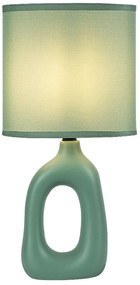 Lampa de masa ceramica si abajur verde Sylira