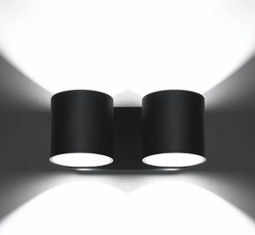 Sollux SL.0660 - Aplica de perete ORBIS 2xG9/40W/230V negru