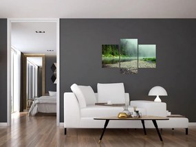 Tablou - Râu lângă pădure (90x60 cm)
