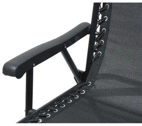 Scaun de grădină pliabil negru