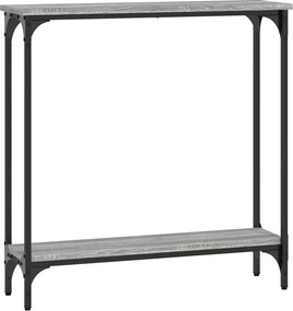 vidaXL Măsuță consolă, gri sonoma, 75x22,5x75 cm, lemn prelucrat