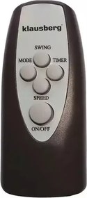 Ventilator cu picior cu telecomandă Klausberg KB-7718, 40 cm, negru - LED, oscilație, temporizator, 3 viteze