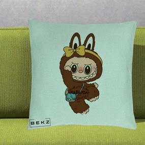 Perna Personalizata Kabuda Maro cu Funda Aurie, 40x40 cm, Verde Menta, Husa Detasabila, Perna Inclusa, BEKZ®
