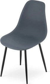 OFERTA Scaun Osaka gri ardezie cu picioare negre, calitate a II-a