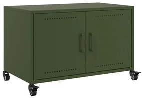 846642 vidaXL Dulap TV, verde măsliniu, 68x39x43,5 cm, oțel