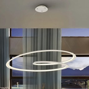 Lustra LED design XL ultra-modern Looping 97cm alba