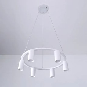 Brilagi - Lustru suspendat pe cablu SELE 6xGU10/30W/230V alb