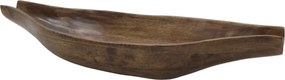 Platou decorativ din lemn masiv de mango, natur, 10×60×21,5 cm, „Tours"