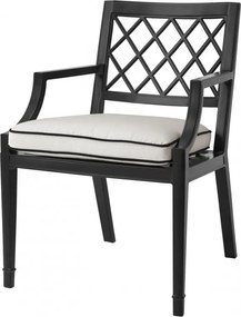 Scaun cu brate pentru interior si exterior Paladium, negru 113619 HZ