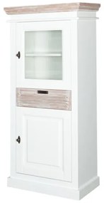 Vitrina 2 Usi Si 1 Sertar Cortina Dreapta, 67.5 cm