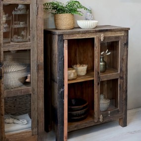 Vitrina din lemn reciclat, cu aspect vintage, Grimaud