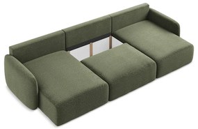 Colțar verde extensibil/cu spațiu de depozitare Kalena – Makamii