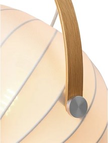 Halo Design 746347 - Lustru suspendat pe cablu DC, 1xE27/40W/230V, Ø 40 cm, alb/stejar