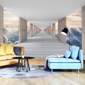 Fototapet - Tunel cu privire spre nori (152,5x104 cm)