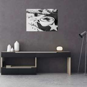 Tablou pe sticlă - Cappuccino de iarnă (70x50 cm)