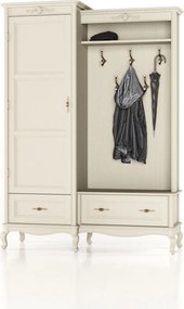 Set lemn masiv pentru Hol Seraphia, 150 × 52 × 207 cm - Vanilla