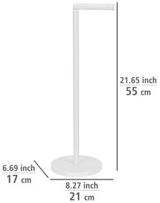 WENKO 21424100 - Suport pentru hârtie igienică, 21 x 55 cm, alb