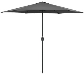 vidaXL Umbrelă de soare cu stâlp din aluminiu, antracit, 270x246 cm