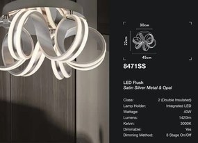 Lustra LED aplicata design modern Belle argintiu