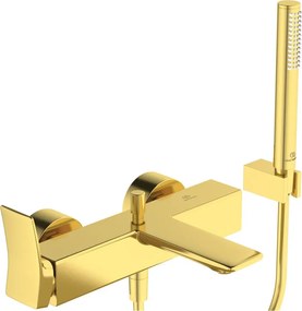 Baterie cada - dus Ideal Standard Atelier Conca auriu periat cu set de dus