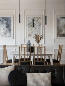 Pendul tubular design modern minimalist SEAWAVE, negru