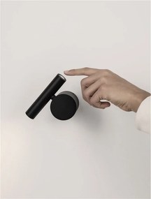 Aplica cu Spot LED directionabil stil minimalist CICLO negru, NVL-9540283
