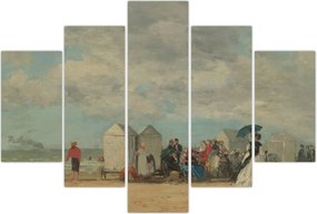 Tablou - Eugène Boudin, Beach Scene, reproducere (150x105 cm)