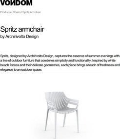 Set de 4 Scaune moderne cu brate de exterior / interior design premium SPRITZ ARMCHAIR 56017