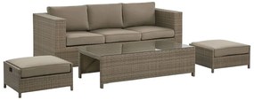 Set pentru grădină BELLEN (maro) (pentru 3 persoane). 1022983
