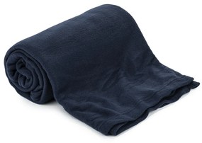 Pătură fleece UNI, albastru închis, 150 x 200 cm