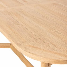 Masă de dining din lemn de cauciuc, natur, 200×100 cm „Serrone”- Creative Collection