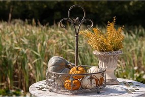 Scaun de exterior, alb, din metal, cu aspect vintage, Abeille