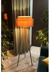 Lampadar WOOD Duolla BOHO 1xE27/15W/230V d. 45 cm cupru/maro/bej