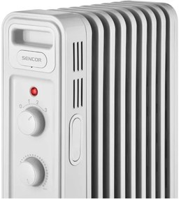 Sencor - Calorifer electric cu ulei, 9 elemente, 3 trepte de putere 800/1200/2000 W, 230 V, alb