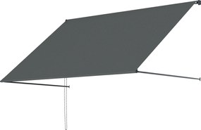 Outsunny Markiză manuală retractabilă Înclinare reglabilă 195 x 120 cm protecție UV aluminiu poliester gri închis | Aosom Romania
