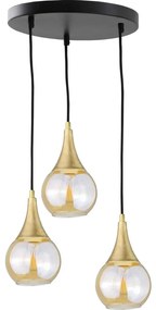 Lustră pe cablu LACRIMA HONEY 3xE27/60W/230V d. 30 cm