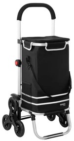 Deuba Coș de cumpărături cu roți - negru