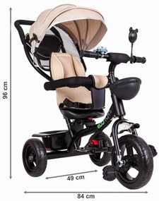 Tricicletă copii cu scaun rotativ Smart Trike BEIGE