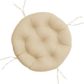 vidaXL Pernă rotundă bej, Ø 60 x11 cm, țesătură Oxford