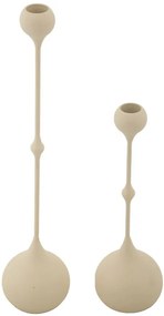 Mauro Ferretti Set Suport Lumânare Slimmy Crem 2 Bucăți Cm Ø 8X26-8X35 | Aosom Romania