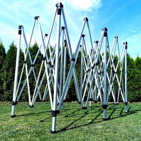Pavilion pliabil 3x6m - cu 3 pereți - Alb