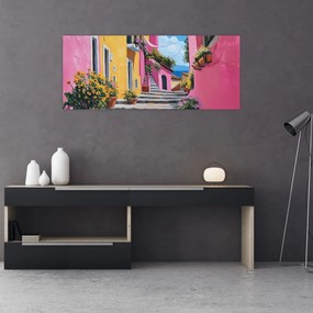 Tablou - Alee roz (120x50 cm)